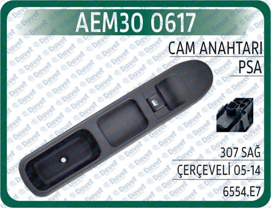 ZSW1214 Cam Acma Anahtari Tekli Cerceveli 4 Pin Peugeot 307 2000-2007